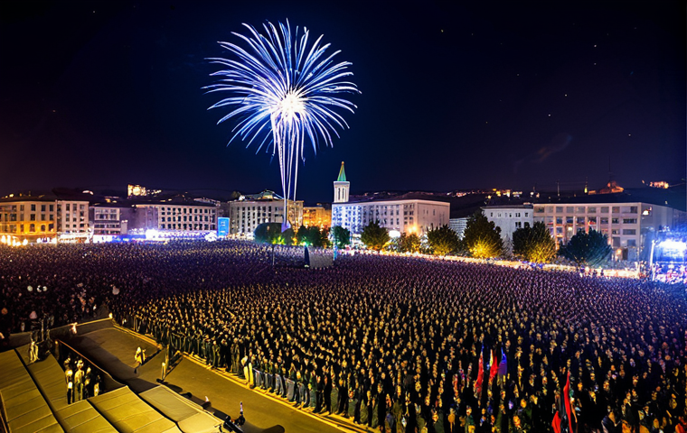 코소보에서 열리는 축제 - Medieval Festival Scene**

"A bustling medieval festival in Kosovo, showcasing knights in shining ar...