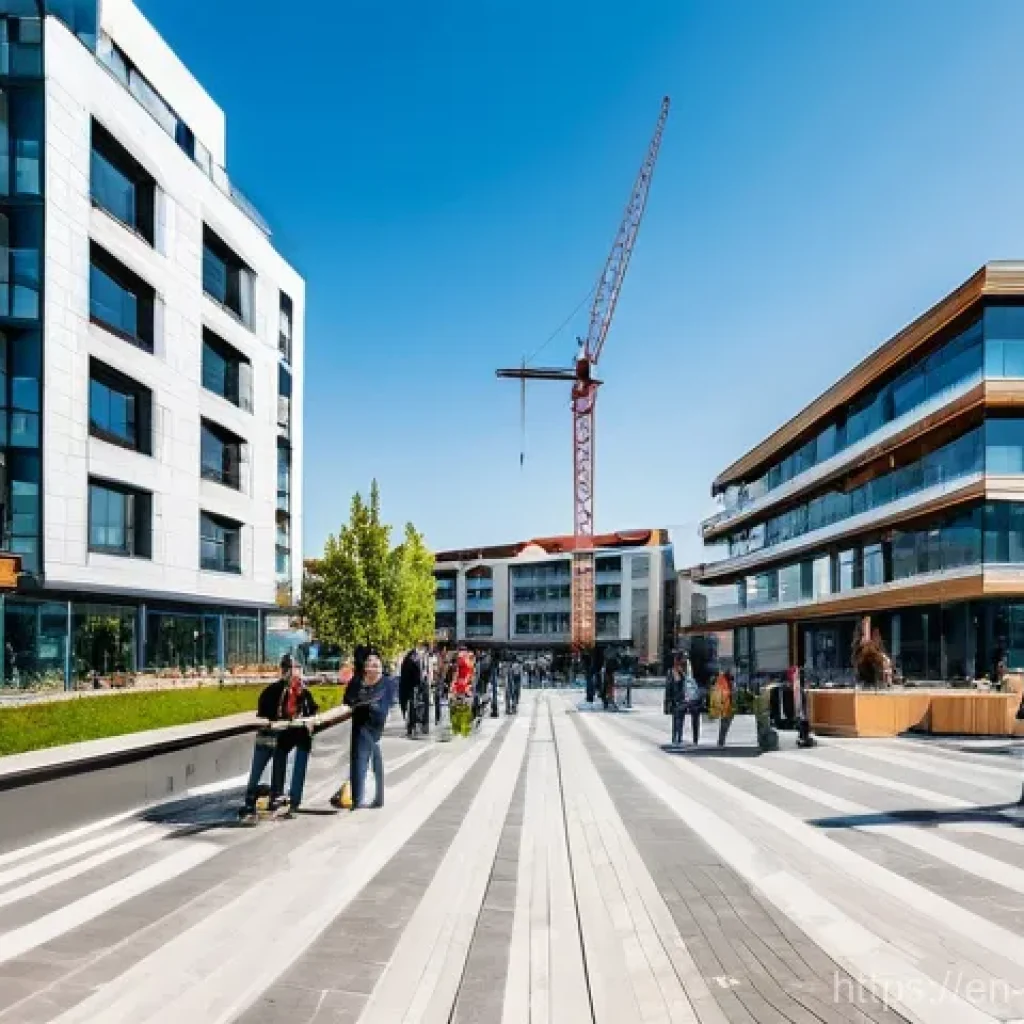 코소보 부동산 투자 - **Pristina's Vibrant Urban Core: Modern Life and Growth**
    "A wide-angle, dynamic shot capturing ...