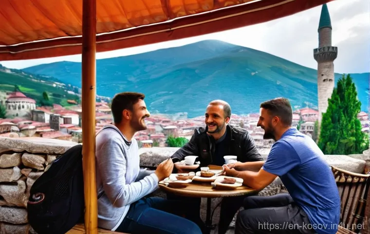 코소보에서 패러글라이딩 즐기기 - **"Anticipation at a Kosovo Launchpad"**: A tandem paragliding pair, consisting of an instructor and...