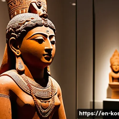 Home 27 코소보 국립박물관 - **Prompt:** A serene and powerful terracotta figurine, known as the "Goddess on the Throne," dating ...