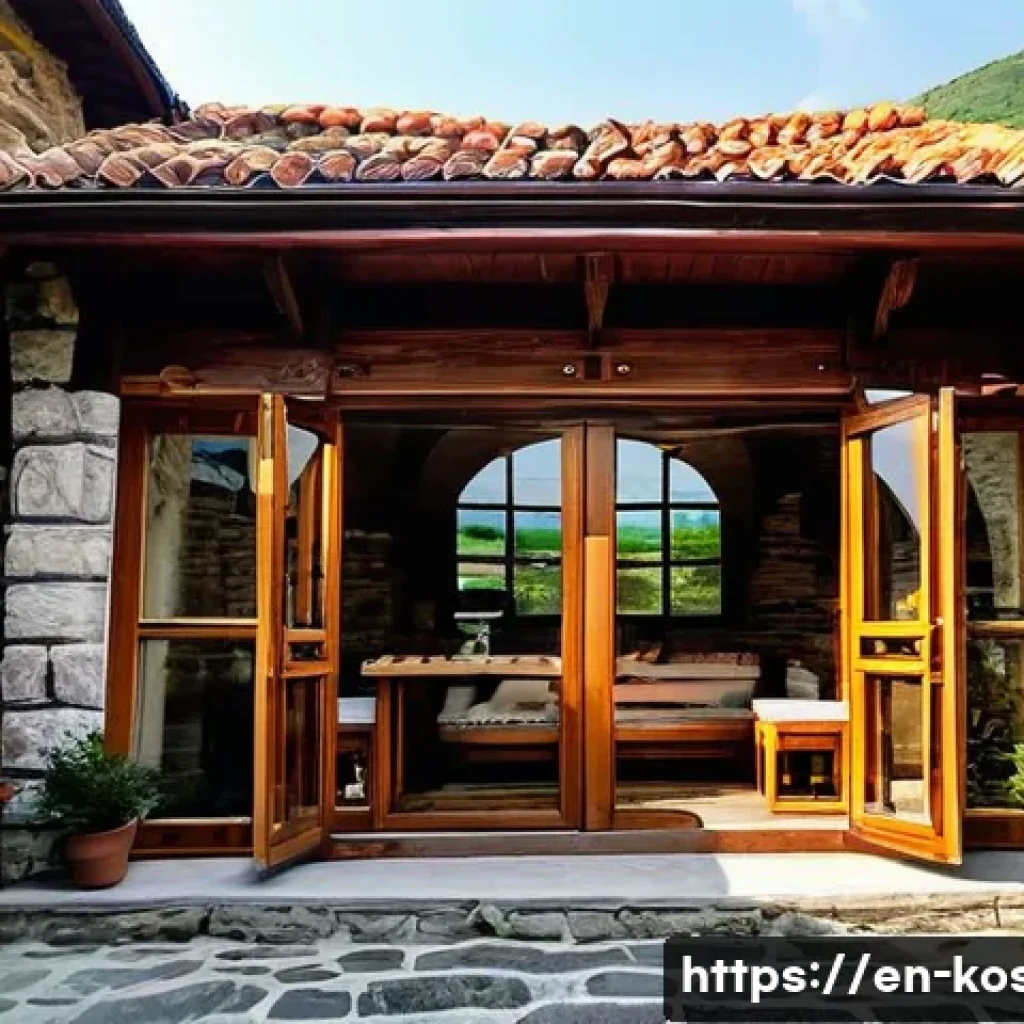 코소보 숙박 추천 - A charming boutique guesthouse set in a historic Kosovo town like Prizren, featuring traditional Ott...