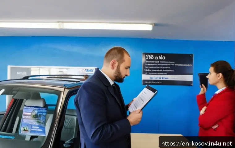코소보에서 자동차 등록 방법 - A well-organized vehicle registration office scene in Kosovo, showing a modern municipal service cen...