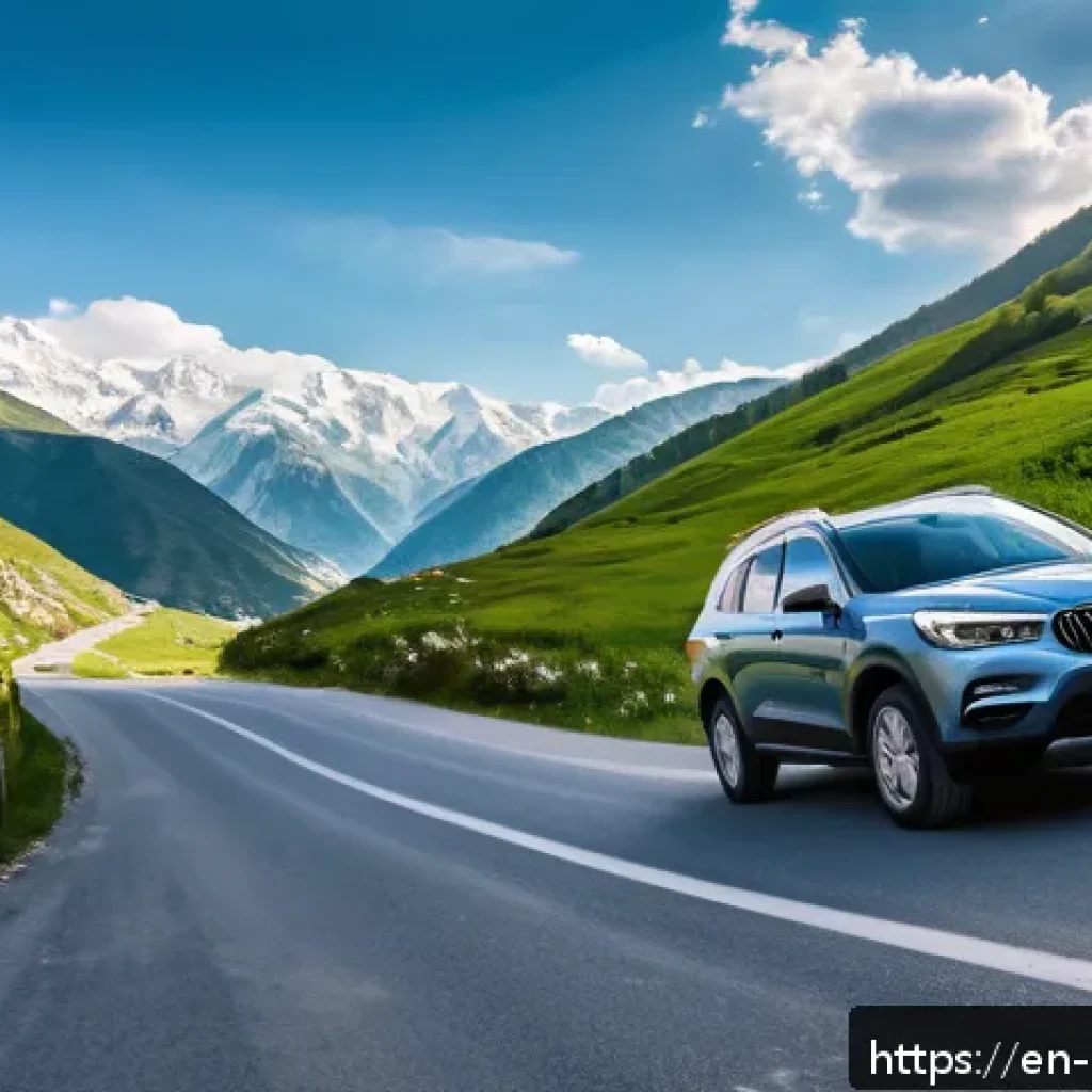 코소보에서 렌터카 이용법 - A scenic driving scene in Kosovo&rsquo;s Rugova Valley during daylight, featuring a narrow winding rural r...